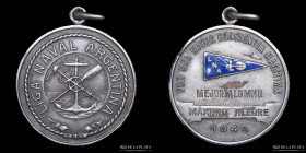 Argentina. 1949. Liga Naval Argentina. Mejor Alumno. Plata