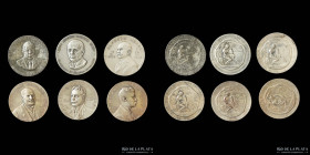 Argentina. Lote x6. Academia Nacional Historia. Junta de Historia y Numismatica Americana
