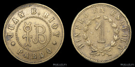 Argentina. Ficha. Esquila. Valor 1. Juan B. Bioy. Las Flores