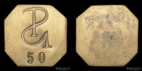 Argentina. Ficha. Esquila. Valor 50. Estancia La Tortuga. Pila
