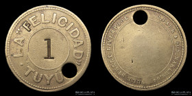 Argentina. Ficha. Esquila. 1 Vellon. La Felicidad. Tuyu