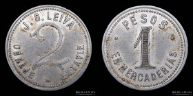 Argentina. Ficha. Forestal. 1 Peso en Mercaderias. Obraje Estayle. J. G. Leiva. Santiago del Estero