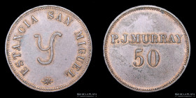 Argentina. Ficha. Valor 50. PJ Murray. Estancia San Miguel.
