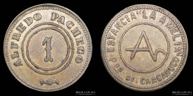 Argentina. Ficha. Valor 1. Estancia La Amelia. Alfredo Pacheco. Chacabuco.