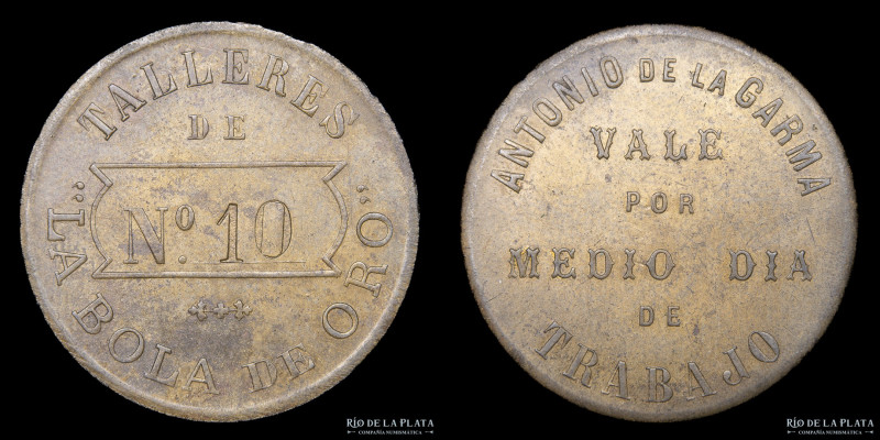 Argentina. Ficha. 1/2 Día de Trabajo. Talleres La Bola de Oro. Antonio de la Gar...