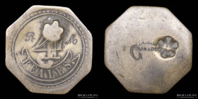 Argentina. Ficha. Valor 4 Reales. Caccia