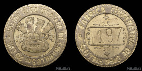Argentina. Ficha. 20 Centavos. Fabrica Cooperativa de Cigarrillos