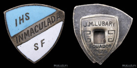 Argentina. Pin Religioso. IHS Inmaculada. Santa Fe. Lubary