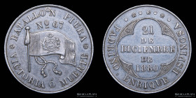 Peru. 1880. Batallon Piura. Padrino Enrique Espinosa