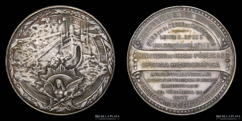 Uruguay. 1907. Montevideo. Inauguración de nuevo sistema lumínico del faro en el...
