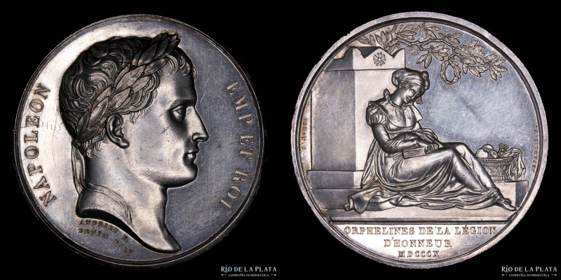 Francia. Napoleon I. 1810. Orphelines de la Legion de Honneur. Engraver: Denon a...