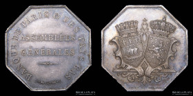 Francia. c. 1880. Banco de Paris y Paises Bajos. Plata
