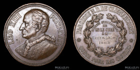 Francia. Vaticano. 1888. Leon XIII. Homenaje Parroquia Clignancourt