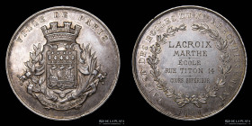 Francia. 1894. Paris. Caisse Des Ecoles du XIe arrondissement. Plata