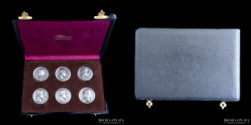 Italia. 1939-41. Mussolini. Set x6 Medallas Decenalia Partido Fascista. Plata