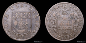 Francia. 1670. Jeton. Echevins. Luis XIV. Concejal N Picqves