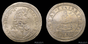 Francia. 1676. Jeton. Luis XIV. Edificios del rey
