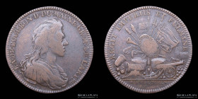 Francia. 1696. Jeton. Luis Augusto de Borbon. Maine. Artilleria