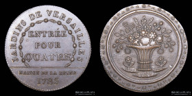 Francia. 1785. Entrada Jardines de Versalles. Maria Antonieta
