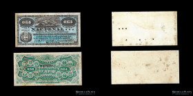 Buenos Aires. Banco Nacional. Specimen 0.64 Centavos Fuertes 1880. Bauman Plate