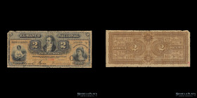 Buenos Aires. Banco Nacional. 2 Pesos 1883. Pick S677