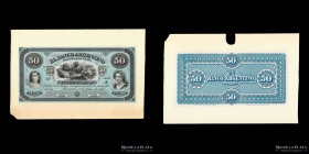 Santa Fe. Banco Argentino. 50 Pesos Plata Bol 1873 Bauman Plate