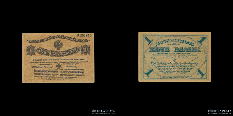 Rusia. Western Volunteer Army. 1 Mark 1919. Pick S226b (VF+)

Nota: Todos los ...