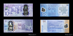 Mix. Lote x 3 billetes polimeros UNC
