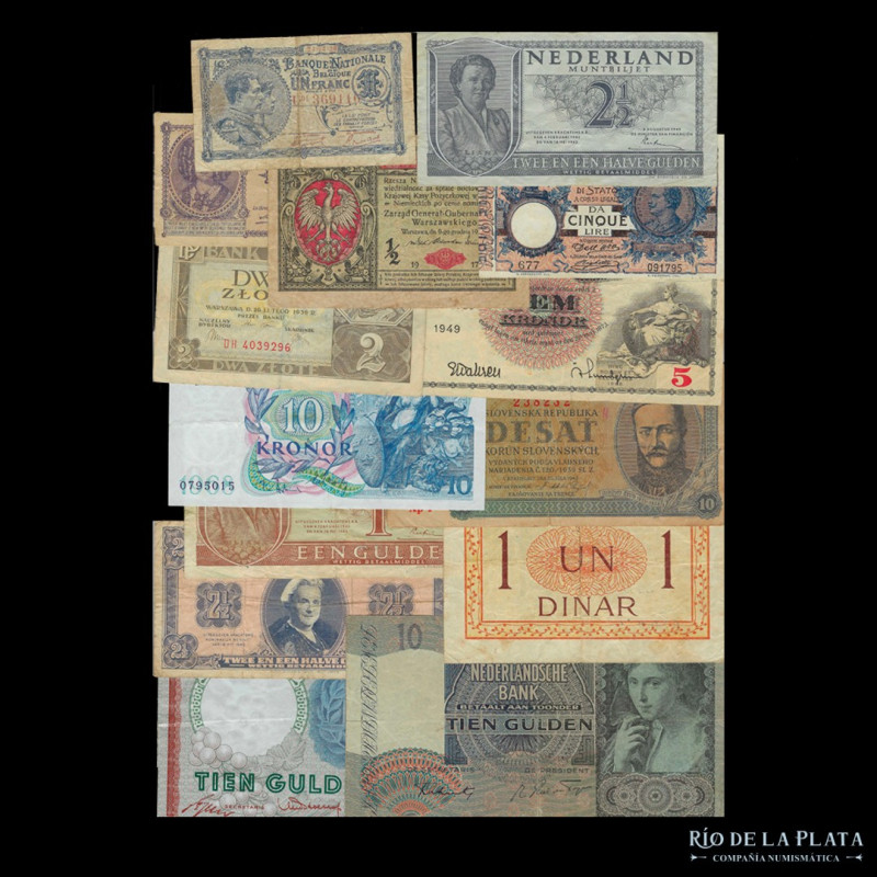 Europa. Lote x 14 billetes diferentes. A clasificar. (F-XF)

Nota: Todos los p...