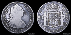 Santiago. Carlos IV. 4 Reales 1807 FJ. KM60