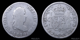 Santiago. Fernando VII. 2 Reales 1814 FJ. KM79