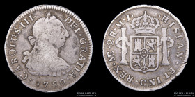 Lima. Carlos III. 2 Reales 1780 MJ. KM76