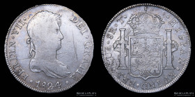 Cuzco. Fernando VII. 8 Reales 1824 T. KM117.2