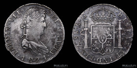 Mexico. Fernando VII. 8 Reales 1821 RG Zacatecas. KM111.5