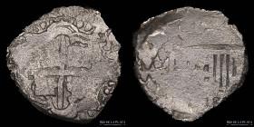 Potosi. Felipe IV. 1 Real 1649-51 O. Macuquina CJ 16.29.3
