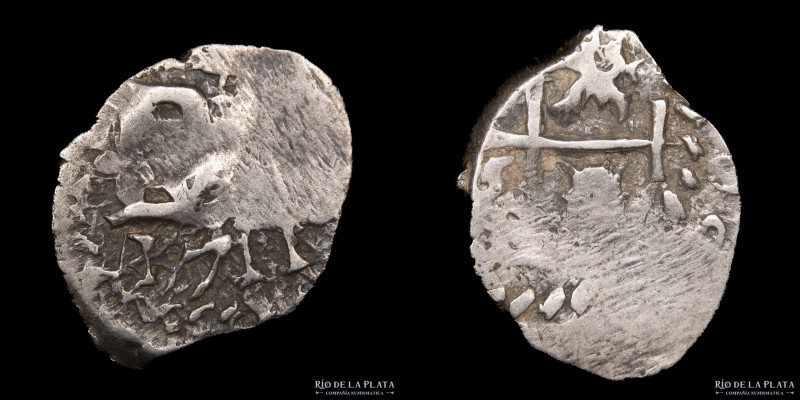 Potosí. Felipe V (1700-1746) 1/2 Real 1711. Fecha de cuatro dígitos. Macuquina /...