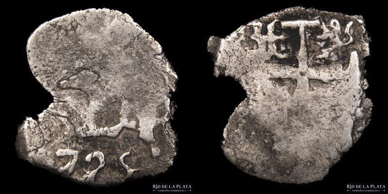 Potosí. Luis I (1725-1727) 1/2 Real 1725. AG.930; 17mm; 1.63g. (VF) CJ 42.1

N...