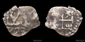 Potosi. Luis I. 1/2 Real 1727. Macuquina. CJ 42.3