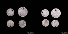 Potosi. Lote x4. 1 y 1/2 Real 1767 a 1769. Columnarias