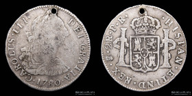 Potosi. Carlos III. 2 Reales 1780/79 PR. CJ 65.9.1