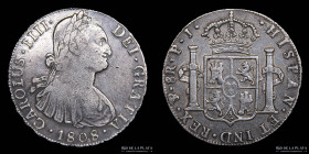Potosi. Carlos IV. 8 Reales 1808 PJ. CJ 76.20