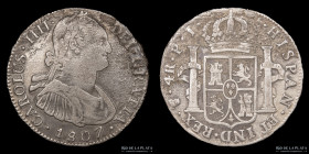 Potosi. Carlos IV. 4 Reales 1807 PJ. CJ 77.19