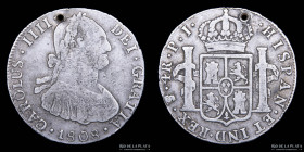 Potosi. Carlos IV. 4 Reales 1808 PJ. CJ 77.20.1