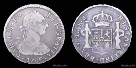 Potosi. Carlos IV. 2 Reales 1789 PR. CJ 78.1