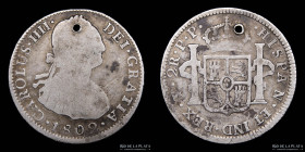 Potosi. Carlos IV. 2 Reales 1802 PP. CJ 78.14