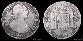 Potosi. Carlos IV. 2 Reales 1805/4 PJ. CJ 78.17.1