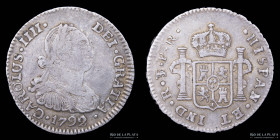 Potosi. Carlos IV. 1/2 Real 1792 PR. CJ 80.4.2