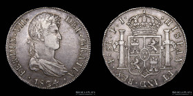 Potosi. Fernando VII. 8 Reales 1824 PJ. CJ 86.14.1