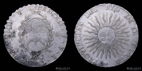 Provincias Unidas. 8 Soles/Reales 1815 FL. CJ 6.2.1
