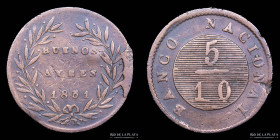 Argentina. Buenos Aires. 5 Decimos de Real 1831. CJ 12.1.7